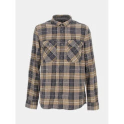 Chemise à Carreaux Valentin Marron Homme - Teddy Smith