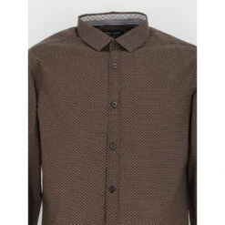 Chemise Ebene Marron Homme - Teddy Smith -spartoo shop chemise ebene marron homme teddy smith 2