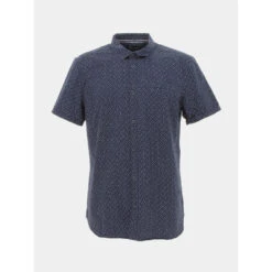 Chemise Imprimés Cut Bleu Marine Homme - Teddy Smith