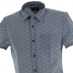 Chemise Manches Courtes Austin Bleu Homme - Teddy Smith -spartoo shop chemise manches courtes austin bleu homme teddy smith 2