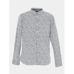 Chemise Manches Longues Carton Bleu Homme - Teddy Smith