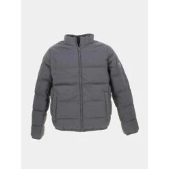 Doudoune B-baker Logo Badge Uni Gris Garçon - Teddy Smith