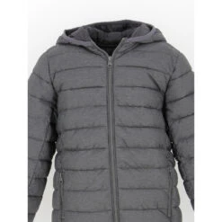 Doudoune Blighter Logo Badge Gris Garçon - Teddy Smith -spartoo shop doudoune blighter logo badge gris garcon teddy smith 1 3