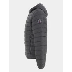 Doudoune Blighter Logo Badge Uni Gris Homme - Teddy Smith -spartoo shop doudoune blighter logo badge uni gris homme teddy smith 2