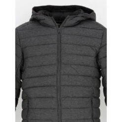 Doudoune Blighter Logo Badge Uni Gris Homme - Teddy Smith -spartoo shop doudoune blighter logo badge uni gris homme teddy smith 3