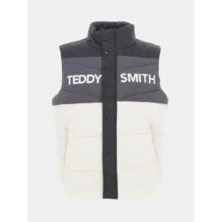 Doudoune Sans Manche Colorblock Trunk Blanc Homme - Teddy Smith