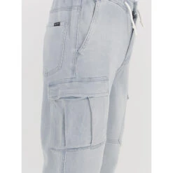 Pantalon Cargo Pikers 2 Bleu Clair Garçon - Teddy Smith -spartoo shop pantalon cargo pikers 2 bleu clair garcon teddy smith 3