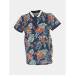 Polo à Fleurs Angy Bleu Marine Garçon - Teddy Smith