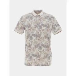 Polo à Fleurs Pasy 2 Beige Homme - Teddy Smith