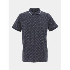 Polo Imprimés Blanc Pasy 2 Bleu Marine Homme - Teddy Smith