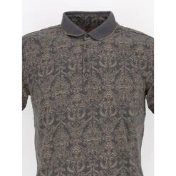 Polo Imprimés Pasy 2 Gris Marron Homme - Teddy Smith -spartoo shop polo imprimes pasy 2 gris marron homme teddy smith 3
