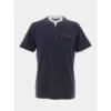 Polo Moro Col Blanc Bleu Marine Homme - Teddy Smith -spartoo shop polo moro col blanc bleu marine homme teddy smith