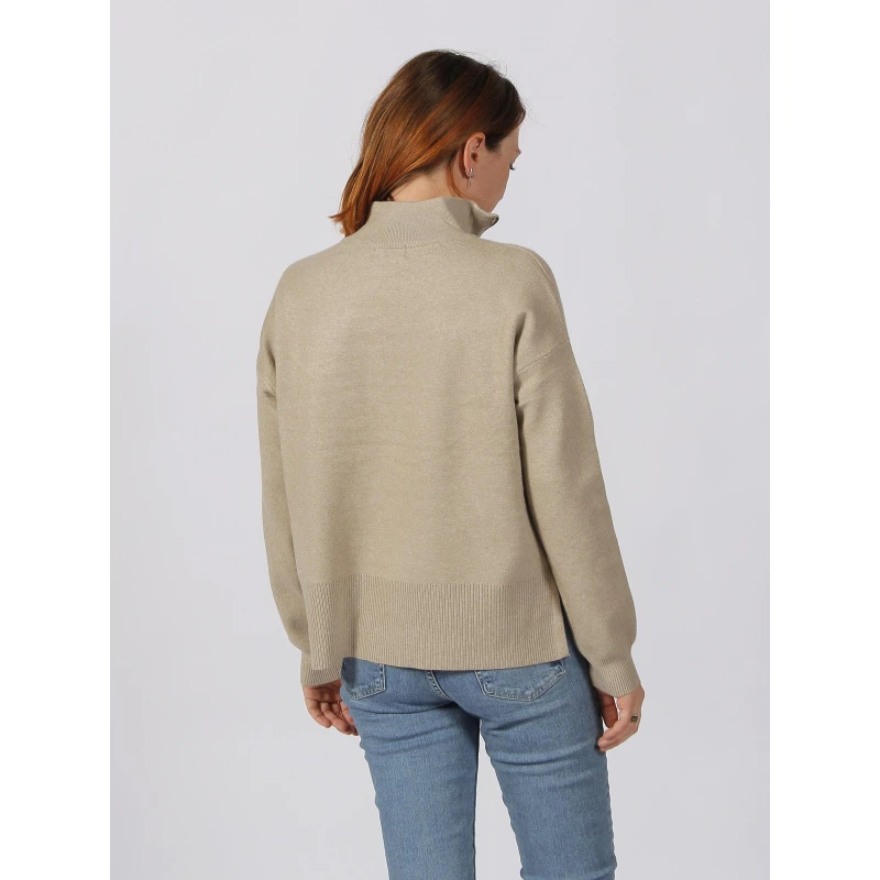 Pull Col Camionneur Jasmine Beige Femme - Teddy Smith 4 Pull Col Camionneur Jasmine Beige Femme - Teddy Smith – Image 2