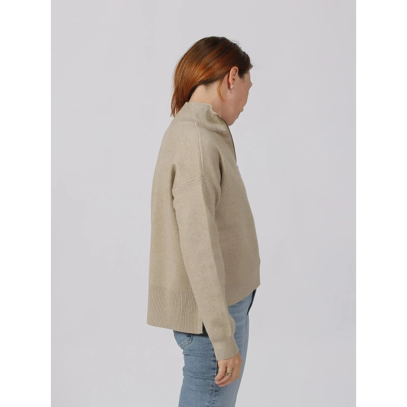 Pull Col Camionneur Jasmine Beige Femme - Teddy Smith 5 Pull Col Camionneur Jasmine Beige Femme - Teddy Smith – Image 3
