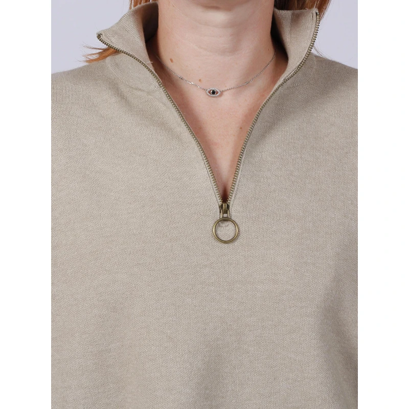 Pull Col Camionneur Jasmine Beige Femme - Teddy Smith 6 Pull Col Camionneur Jasmine Beige Femme - Teddy Smith – Image 4