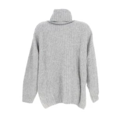 Pull Oversize Col Roulé Chloé Gris Femme - Teddy Smith -spartoo shop pull oversize col roule chloe gris femme teddy smith 1