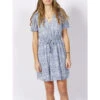 Robe Fleurie Alba Bleu Femme - Teddy Smith -spartoo shop robe fleurie alba bleu femme teddy smith