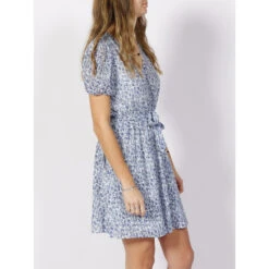 Robe Fleurie Alba Bleu Femme - Teddy Smith -spartoo shop robe fleurie alba bleu femme teddy smith 2