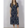 Robe Midi Fendu Missa Bleu Marine Femme - Teddy Smith