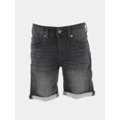 Short En Jean Scotty 3 Noir Garçon - Teddy Smith
