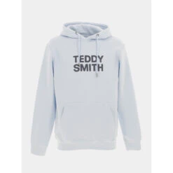 Sweat à Capuche Siclass Bleu Ciel Homme - Teddy Smith