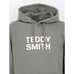 Sweat à Capuche Siclass Kaki Homme - Teddy Smith -spartoo shop sweat a capuche siclass kaki homme teddy smith 2