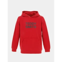 Sweat à Capuche Siclass Rouge Garçon - Teddy Smith
