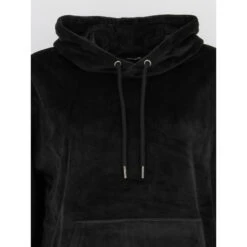 Sweat à Capuche Velours Noir Femme - Teddy Smith -spartoo shop sweat a capuche velours noir femme teddy smith 2