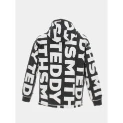 Sweat à Capuche Yves Noir/blanc Garçon - Teddy Smith -spartoo shop sweat a capuche yves noirblanc garcon teddy smith 1