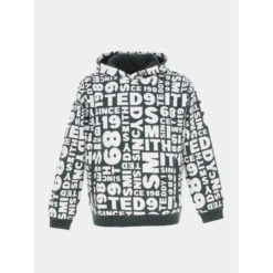 Sweat Capuche Barry Vert Enfant - Teddy Smith