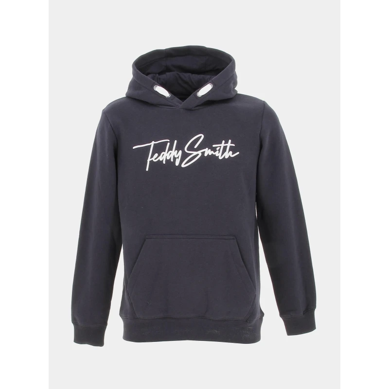 Sweat Capuche Evan Signature Bleu Garçon - Teddy Smith 3 Sweat Capuche Evan Signature Bleu Garçon - Teddy Smith