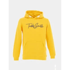 Sweat Capuche Sevan Signature Jaune Garçon - Teddy Smith