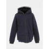 Sweat Zippé Doublé Sherpa Bleu Marine Enfant - Teddy Smith -spartoo shop sweat zippe double sherpa bleu marine enfant teddy smith