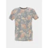 T-shirt à Fleurs Vigo Gris Chiné Homme - Teddy Smith -spartoo shop t shirt a fleurs vigo gris chine homme teddy smith