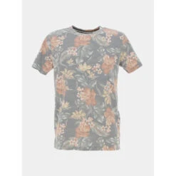 T-shirt à Fleurs Vigo Gris Chiné Homme - Teddy Smith