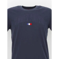 T-shirt Brodé Teven Bleu Marine Homme - Teddy Smith -spartoo shop t shirt brode teven bleu marine homme teddy smith 3