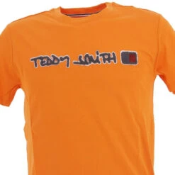 T-shirt Clap Logo Orange - Teddy Smith 8 T-shirt Clap Logo Orange - Teddy Smith -spartoo shop t shirt clap logo orange teddy smith 2