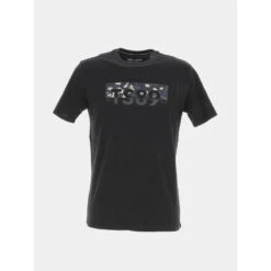 T-shirt Ezio à Logo Fleuri Noir Homme - Teddy Smith