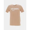 T-shirt Finn Beige Homme - Teddy Smith -spartoo shop t shirt finn beige homme teddy smith