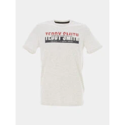 T-shirt Gordon Blanc Chiné Homme - Teddy Smith
