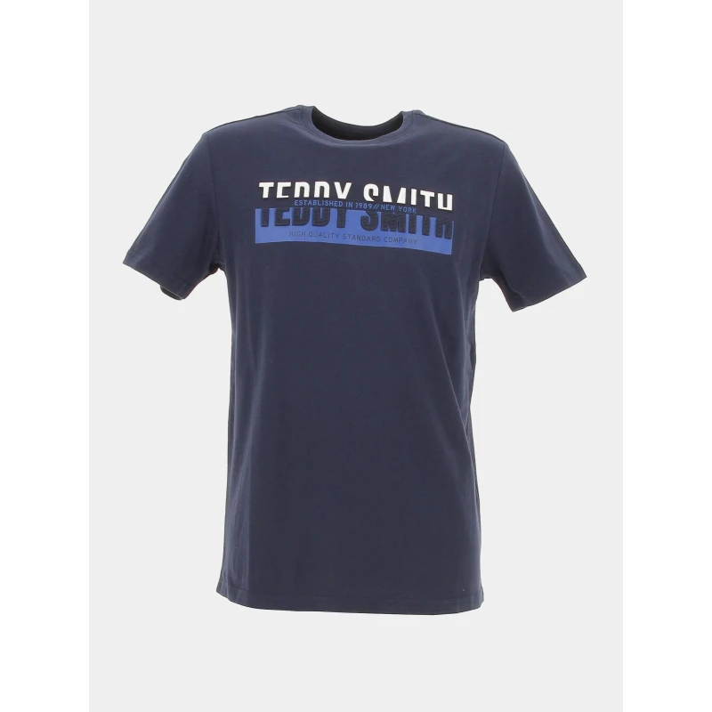 T-shirt Gordon Bleu Marine Homme - Teddy Smith 3 T-shirt Gordon Bleu Marine Homme - Teddy Smith
