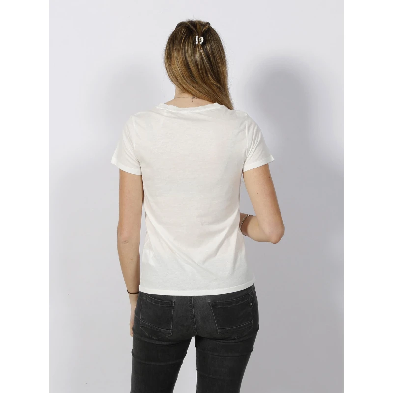 T-shirt Logo Doré Ticia Blanc Fille - Teddy Smith 4 T-shirt Logo Doré Ticia Blanc Fille - Teddy Smith – Image 2