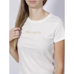 T-shirt Logo Doré Ticia Blanc Fille - Teddy Smith 9 T-shirt Logo Doré Ticia Blanc Fille - Teddy Smith -spartoo shop t shirt logo dore ticia blanc fille teddy smith 3