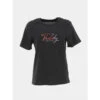 T-shirt Logo Felzy Noir Fille - Teddy Smith -spartoo shop t shirt logo felzy noir fille teddy smith