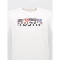 T-shirt Logo Fleurs Ezio 2 Blanc Homme - Teddy Smith -spartoo shop t shirt logo fleurs ezio 2 blanc homme teddy smith 2