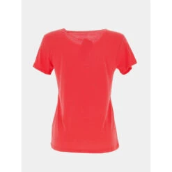 T-shirt Logo Paillettes Ticia Rouge Fille - Teddy Smith -spartoo shop t shirt logo paillettes ticia rouge fille teddy smith 1