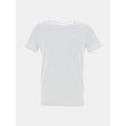 T-shirt Logo The Tee Blanc Bleu Homme - Teddy Smith