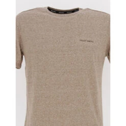 T-shirt Nark Marron Chiné Homme - Teddy Smith -spartoo shop t shirt nark marron chine homme teddy smith 3