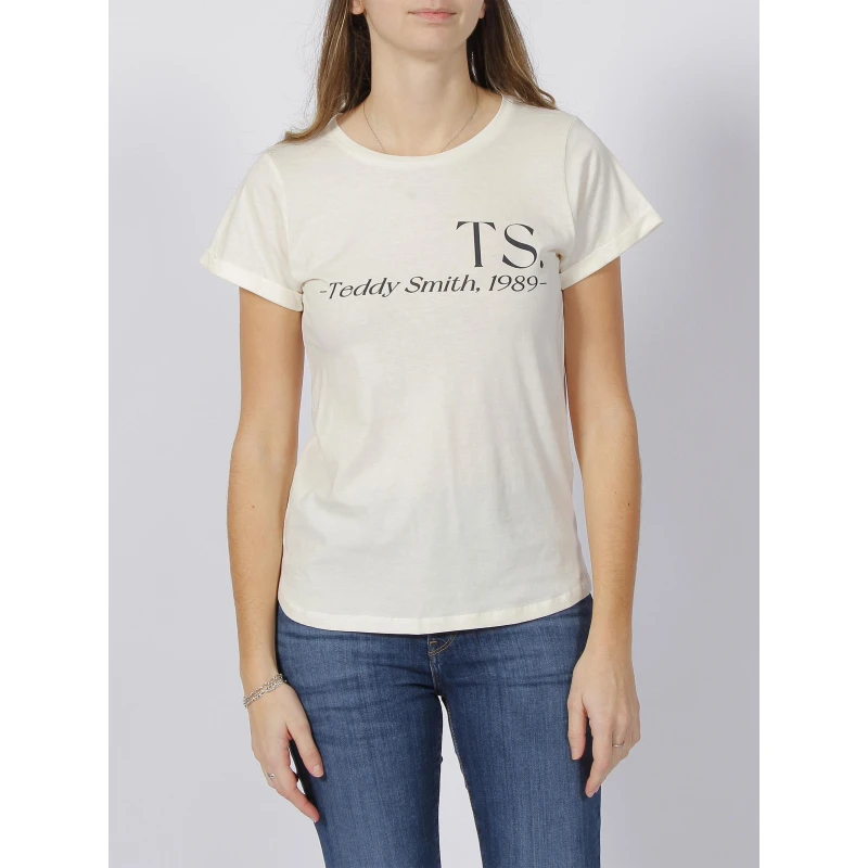 T-shirt Sweety Blanc Femme - Teddy Smith 3 T-shirt Sweety Blanc Femme - Teddy Smith