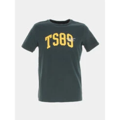 T-shirt T-live Logo Jaune TS89 Vert Forêt Enfant - Teddy Smith